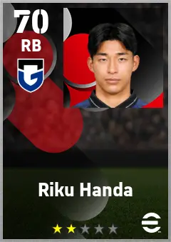 Riku Handa eFootball 2026 player card — 70 OVR RB