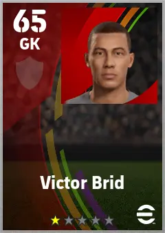 Victor Brid eFootball 2026 player card — 65 OVR GK