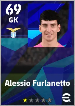 Alessio Furlanetto eFootball 2026 player card — 69 OVR GK