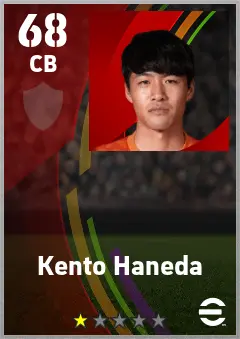 Kento Haneda eFootball 2026 player card — 68 OVR CB