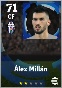 Alex Millan eFootball 2026 player card — 71 OVR CF