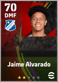 Jaime Alvarado eFootball 2026 player card — 70 OVR DMF