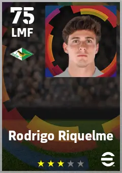 Rodrigo Riquelme eFootball 2026 player card — 75 OVR LMF