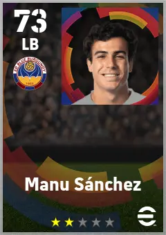 Manu Sanchez eFootball 2026 player card — 73 OVR LB