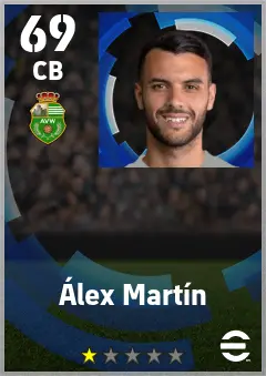 Alex Martin eFootball 2026 player card — 69 OVR CB