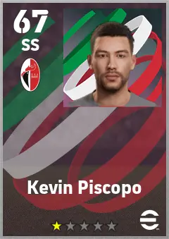 Kevin Piscopo eFootball 2026 player card — 67 OVR SS