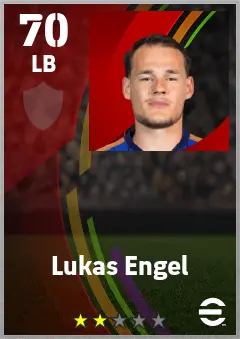 Lukas Engel eFootball 2026 player card — 70 OVR LB