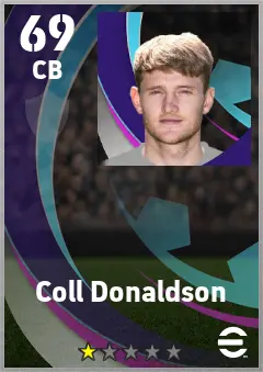 Coll Donaldson eFootball 2026 player card — 69 OVR CB