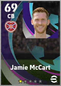 Jamie McCart eFootball 2026 player card — 69 OVR CB