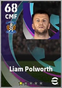 Liam Polworth eFootball 2026 player card — 68 OVR CMF