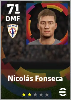 Nicolas Fonseca eFootball 2026 player card — 71 OVR DMF