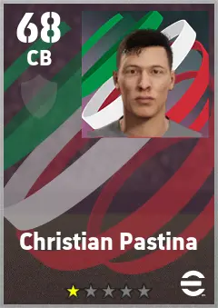 Christian Pastina eFootball 2026 player card — 68 OVR CB