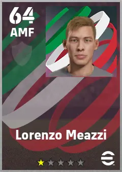 Lorenzo Meazzi eFootball 2026 player card — 64 OVR AMF