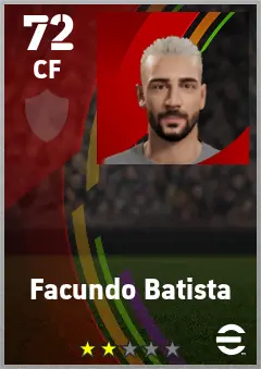 Facundo Batista eFootball 2026 player card — 72 OVR CF