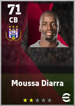 Moussa Diarra eFootball 2026 player card — 71 OVR CB