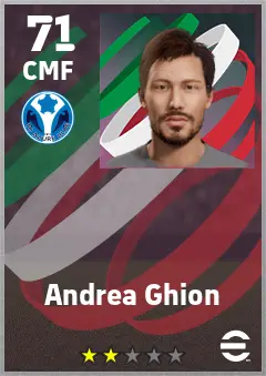 Andrea Ghion eFootball 2026 player card — 71 OVR CMF