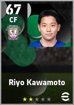Riyo Kawamoto eFootball 2026 player card, 67 OVR CF