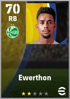 Ewerthon eFootball 2026 player card — 70 OVR RB