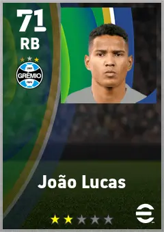 Joao Lucas eFootball 2026 player card — 71 OVR RB