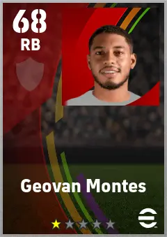 Geovan Montes eFootball 2026 player card — 68 OVR RB