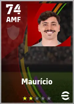Mauricio eFootball 2026 player card — 74 OVR AMF