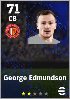 George Edmundson eFootball 2026 player card — 71 OVR CB