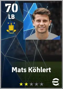 Mats Kohlert eFootball 2026 player card — 70 OVR LB