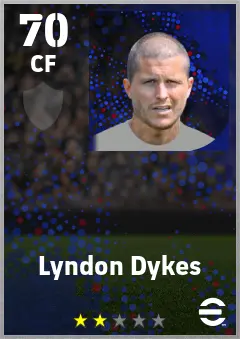 Lyndon Dykes eFootball 2026 player card — 70 OVR CF