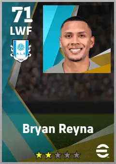 Bryan Reyna eFootball 2026 player card — 71 OVR LWF
