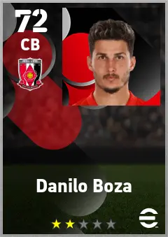 Danilo Boza eFootball 2026 player card — 72 OVR CB