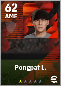 Pongpat L. eFootball 2026 player card — 62 OVR AMF