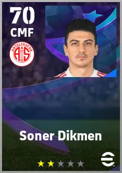 Soner Dikmen eFootball 2026 player card — 70 OVR CMF