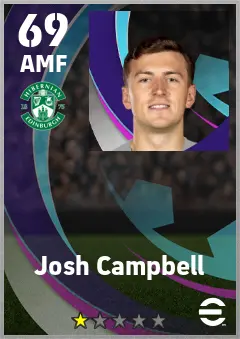 Josh Campbell eFootball 2026 player card — 69 OVR AMF