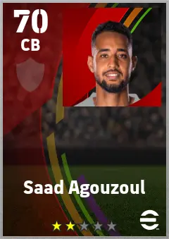 Saad Agouzoul eFootball 2026 player card — 70 OVR CB