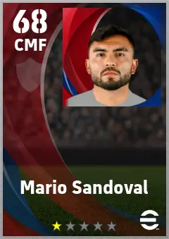 Mario Sandoval eFootball 2026 player card — 68 OVR CMF