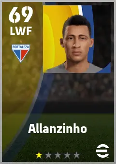 Allanzinho eFootball 2026 player card — 69 OVR LWF