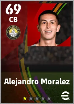 Alejandro Moralez eFootball 2026 player card — 69 OVR CB