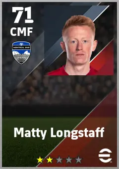 Matty Longstaff eFootball 2026 player card — 71 OVR CMF