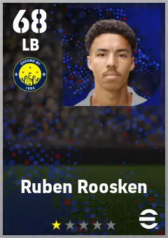 Ruben Roosken eFootball 2026 player card — 68 OVR LB