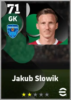 Jakub Slowik eFootball 2026 player card — 71 OVR GK