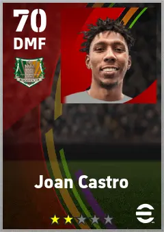 Joan Castro eFootball 2026 player card — 70 OVR DMF