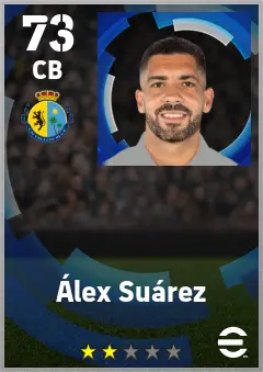 Alex Suarez eFootball 2026 player card — 73 OVR CB
