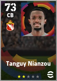 Tanguy Nianzou eFootball 2026 player card — 73 OVR CB