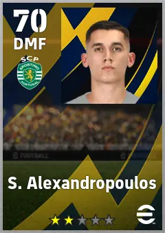S. Alexandropoulos eFootball 2026 player card, 70 OVR DMF