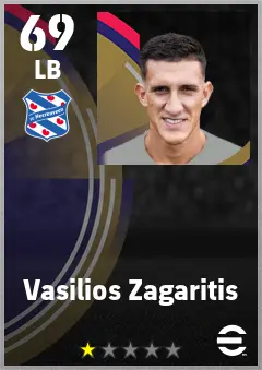 Vasilios Zagaritis eFootball 2026 player card — 69 OVR LB