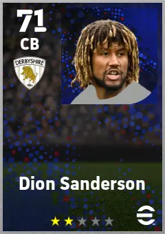 Dion Sanderson eFootball 2026 player card — 71 OVR CB