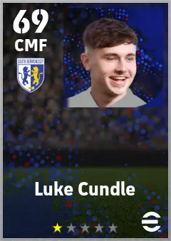 Luke Cundle eFootball 2026 player card — 69 OVR CMF