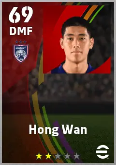 Hong Wan eFootball 2026 player card — 69 OVR DMF