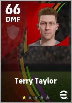 Terry Taylor eFootball 2026 player card — 66 OVR DMF