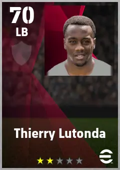 Thierry Lutonda eFootball 2026 player card — 70 OVR LB